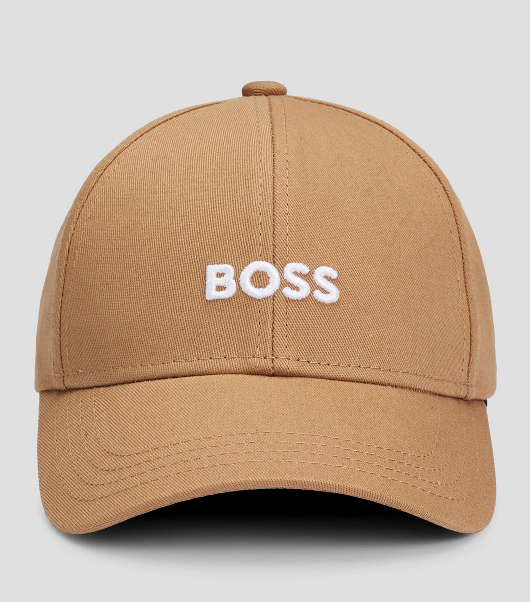 Gorra de sarga de algodón con logo bordado Hombre